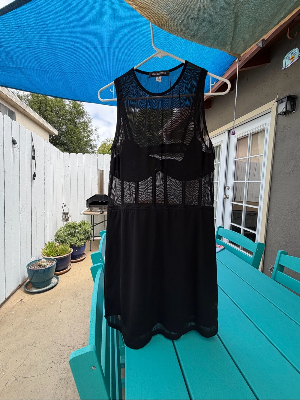 Urban Outfitters Black Sheer Mesh dress  LG